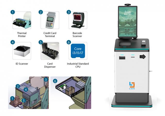 LKS's Check in Kiosk sizes for different models and applications